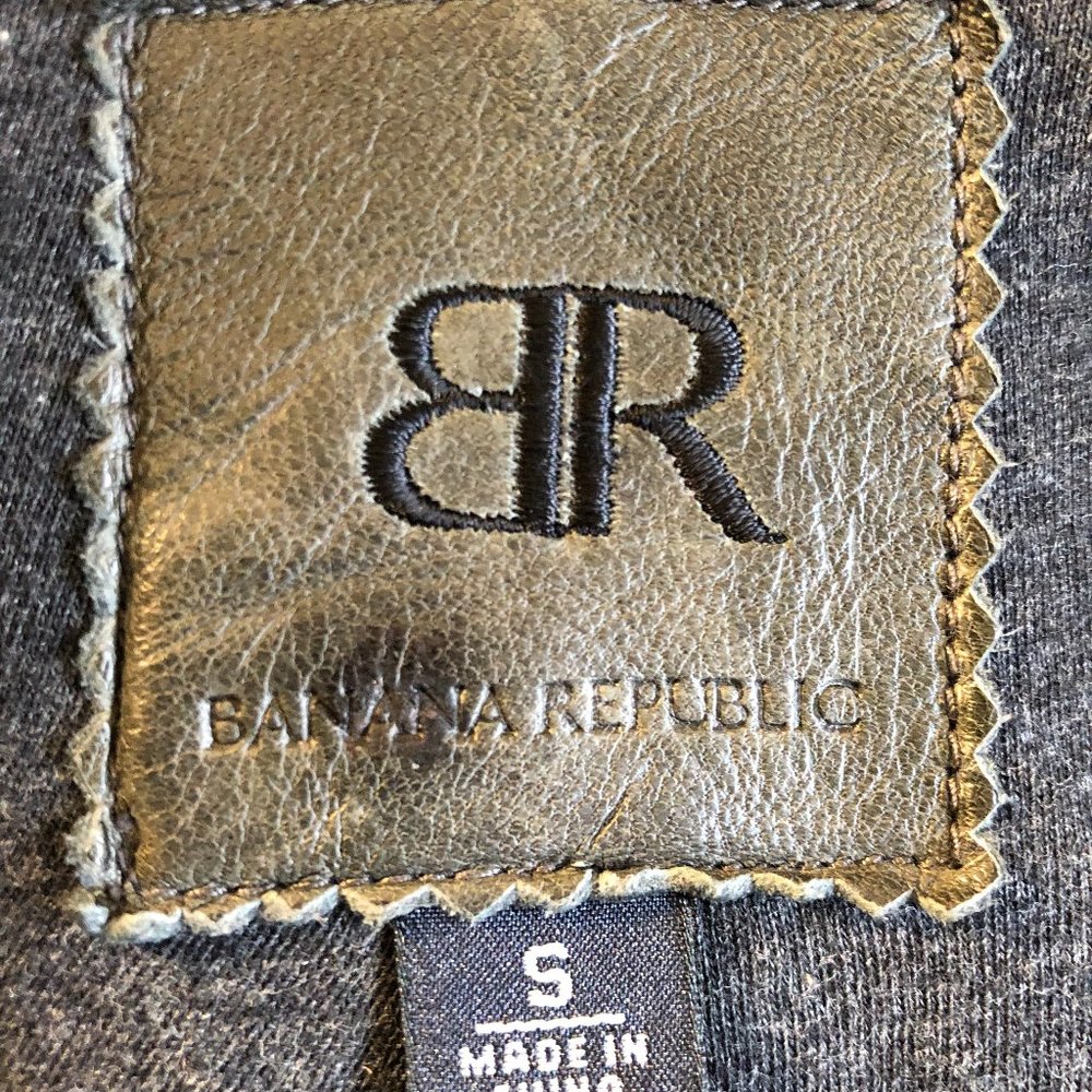 Banana Republic Black Leather Moto Jacket - Picture 10 of 16